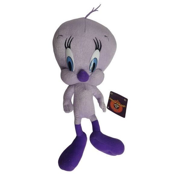 Vintage Looney Tunes Tweety Bird Plush Stuffed  Purple 12" Cartoon Nanco Toy NWT - Picture 7 of 7